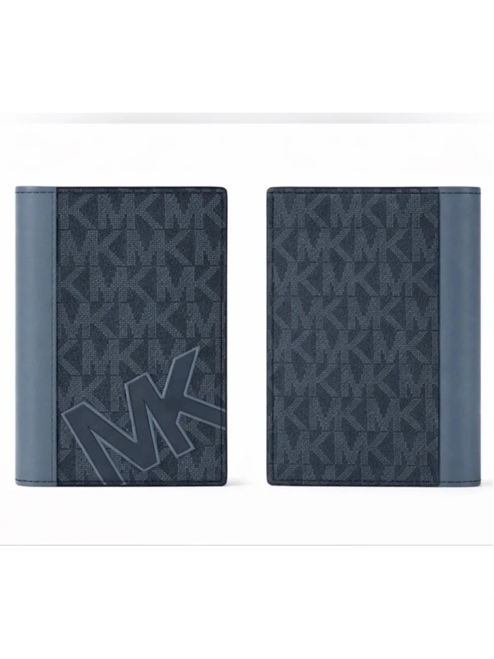NWT Michael Kors Cooper MK Logo Folding Card Case Wallet Cornflower Blue
